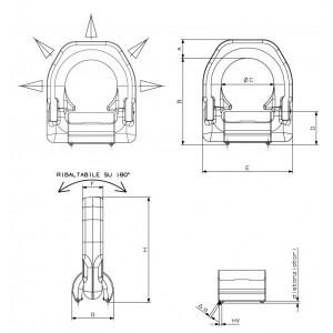 Weld On Ring - LASHING Single Base Anchor Point - without Spring Weld On Ring - LASHING Single Base Anchor Point - without Spring