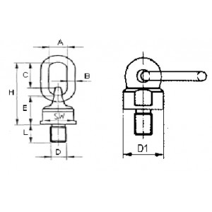 Rotating Eyebolt with Ring - Grade80 Rotating Eyebolt with Ring - Grade80