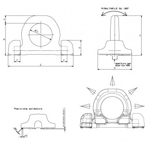 Weld On Ring - LASHING Double Base Weld On Ring - LASHING Double Base